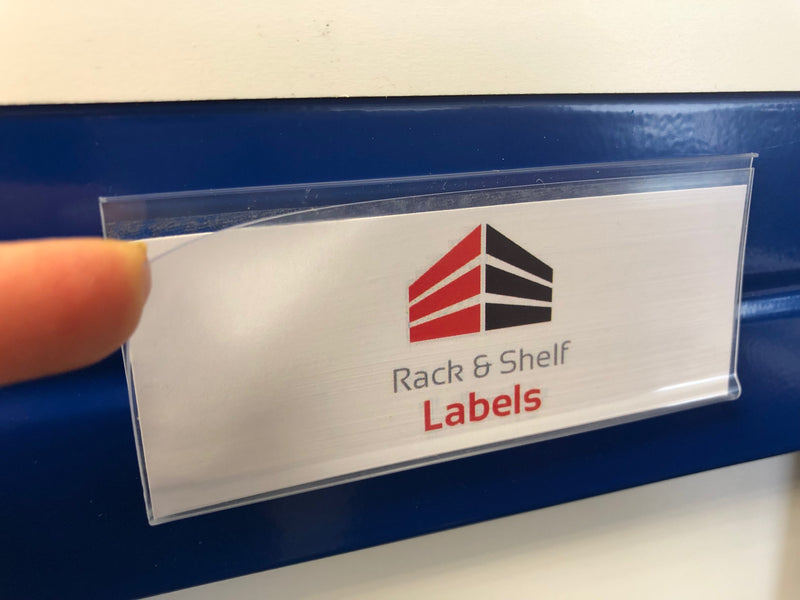 SelfAdhesive Label Holders 39mm x 200mm Rack & Shelf Labels Rack