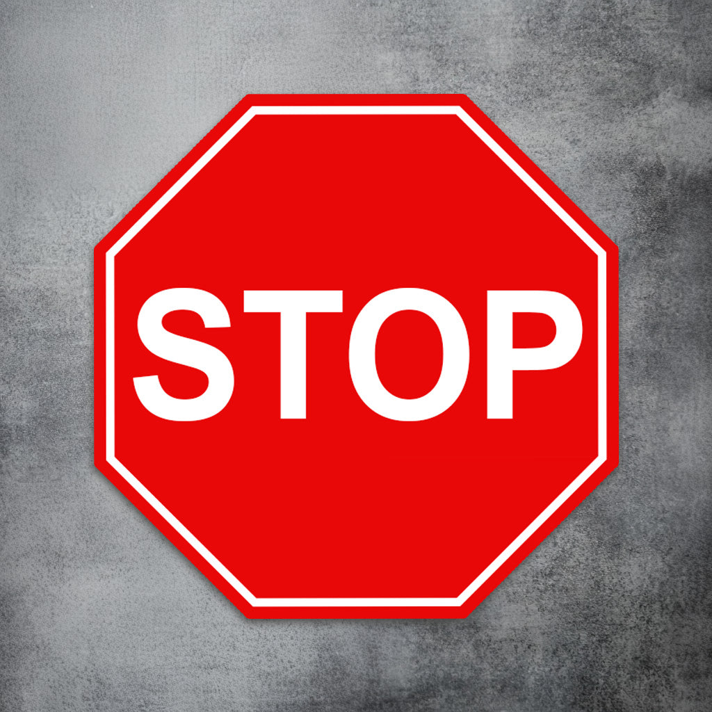 Stop Sign Floor Graphics | Self Adhesive Stop Sign