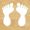 Anti-Slip Foot Symbols 120mm x 210mm 10 Pairs - White