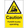 Floor Sign - Caution Forklift Trucks Operating Rectangle – 400 x 600mm