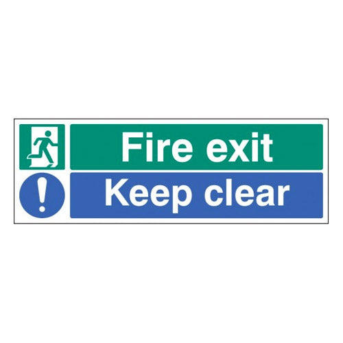 Exit Fan Clean Sign Fire Exit Keep Clear Warehouse Floor Sign