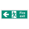 Floor Sign - Fire Exit Left Rectangular – 600 x 200mm