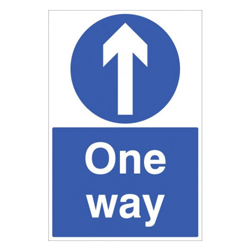 One Way Box Sign One Way Warehouse Floor Sign - Health & Safety Signs