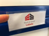 Self Adhesive Label Holders 39mm x 200mm with 12mm High Tack Tape