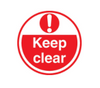 Floor Graphic - Keep Clear Round – Red - 450mm