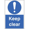 Floor Sign - Rectangular - Keep Clear -  400x600mm
